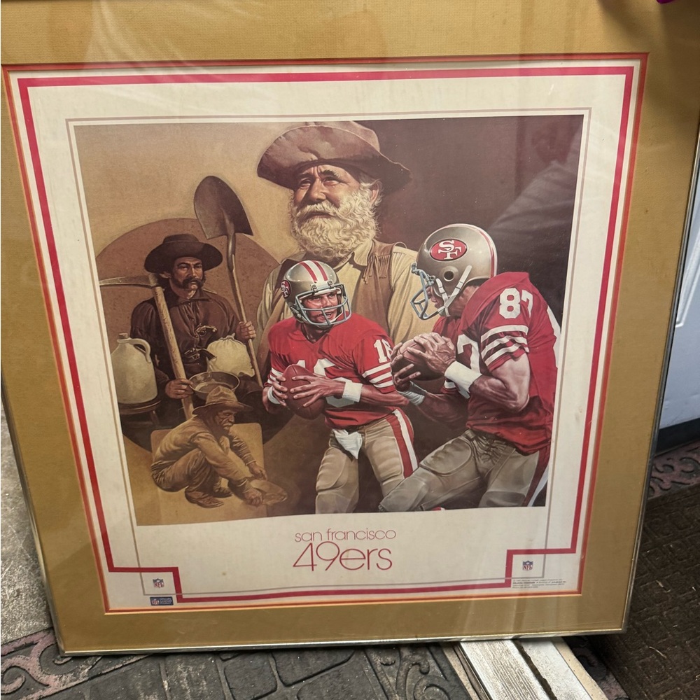 Vintage San Francisco 49ers Joe Montana Wall Decor